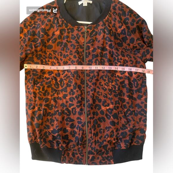 Beach Lunch Lounge Jacket Womens Size Medium Lightweight Casual Bomber Zip Up - Picture 6 of 6